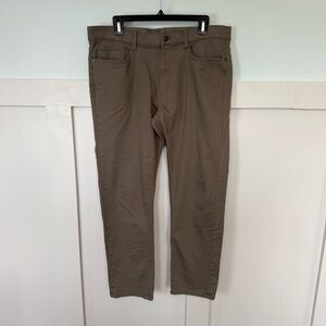 Copper & Oak Chino Pants Men’s 36x30 Green Cotton Stretch‎ Casual Comfort Waist